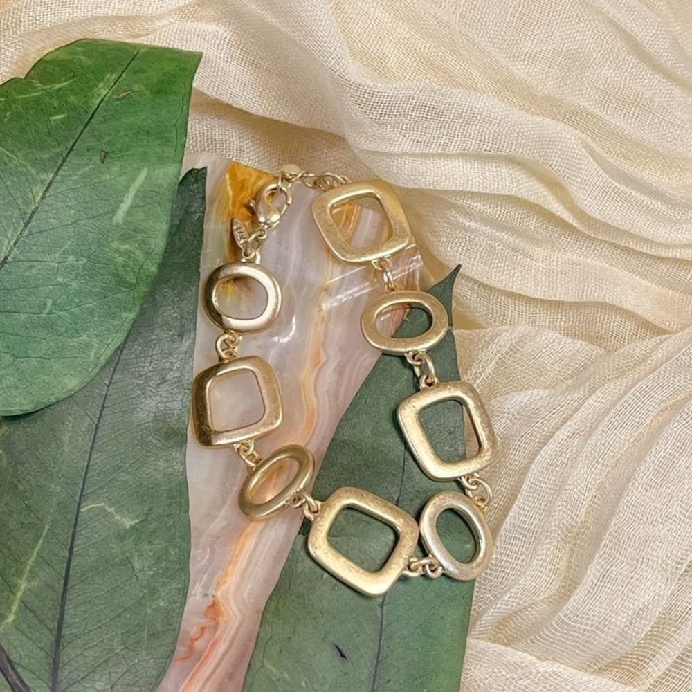 Gold‎ tone Geometric Bracelet